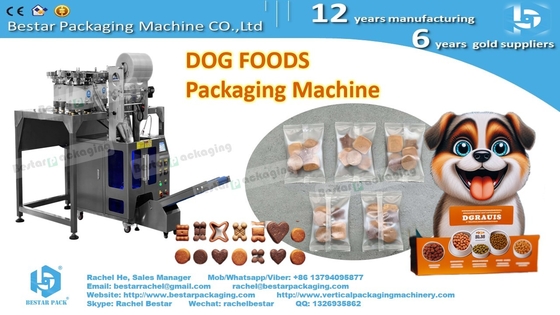 Máquina de embalaje de alimentos para perros que cuenta y empaca automáticamente en bolsa