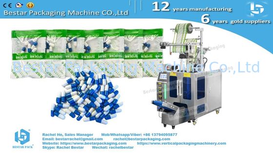Máquina de conteo de embalaje con 3 vibradores para cápsulas de medicamentos envasado en bolsas