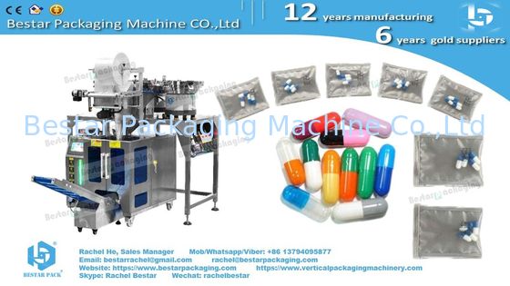 Máquina de conteo de embalaje con 3 vibradores para cápsulas de medicamentos envasado en bolsas