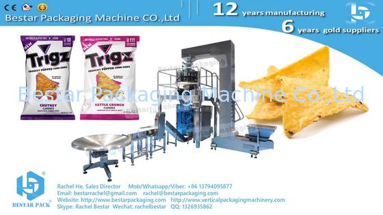 Máquina de embalaje de trozos de maíz reventado con inflación y perforador de agujeros de euro BSTV-450AZ