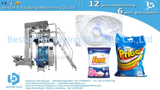 Máquina empacadora automática de detergente en polvo para hacer bolsas de 800 g con orificio para colgar BSTV-550AZ