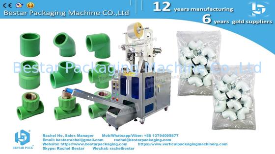 Counting packing machine with enlarged vibration and stronger frame for elbow fittings