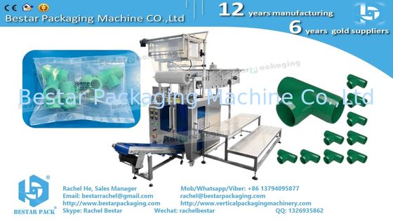 Counting packing machine with enlarged vibration and stronger frame for elbow fittings