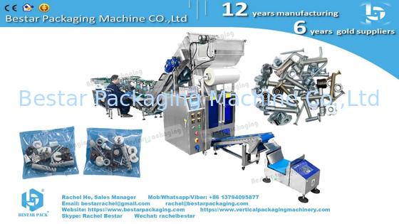 Hardware mixing packaging machine with 6 counting bowls with special coating