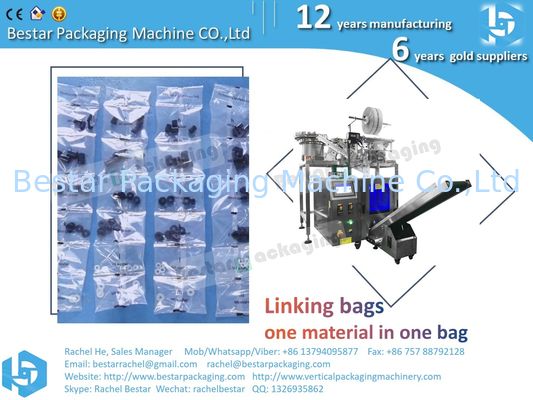 6-Bowl Auto Packing Machine for Mixed Hardware in Custom Chain Bags