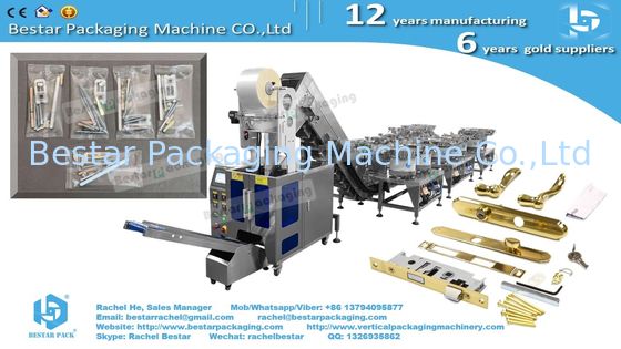 Furniture fittings hardware counting mixing packing machine with 12 vibrations and noise enclosure