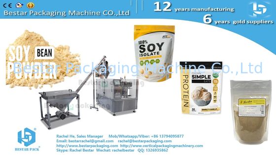 Máquina de embalaje de bolsas con cremallera de 8 estaciones para 250 g de sal