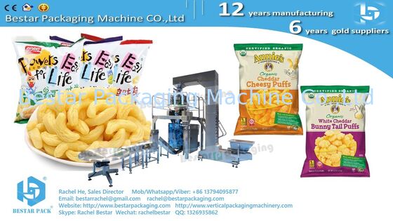 Crispy chips packaging machine with 10-head weigher BSTV-350AZ