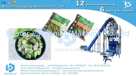 BSTV-350AZ Máquina de envasado todo en uno con pesadora de 14 cabezales para rodajas de pepino pegajosas