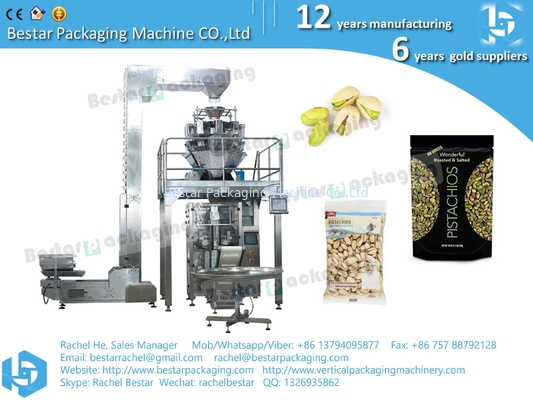 Máquina automática de embalaje vertical de nueces de pistacho