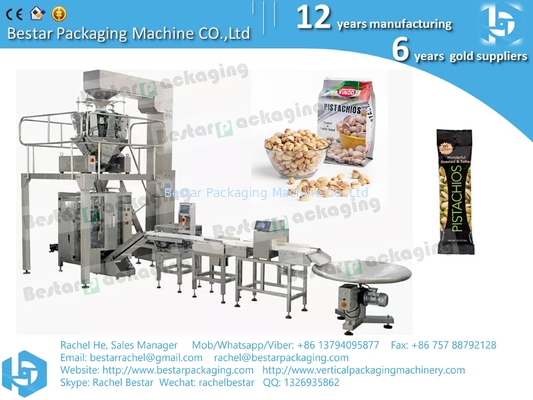 Máquina automática de embalaje vertical de nueces de pistacho