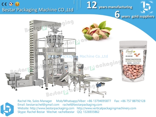Máquina automática de embalaje vertical de nueces de pistacho