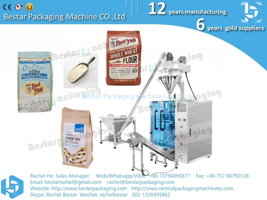Máquina de embalaje de harina de trigo multifunción de alimentación y llenado automáticos