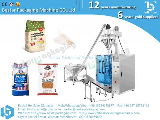 Máquina de embalaje de harina de trigo multifunción de alimentación y llenado automáticos