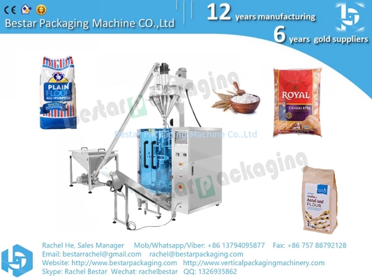 Máquina de embalaje de harina de trigo multifunción de alimentación y llenado automáticos