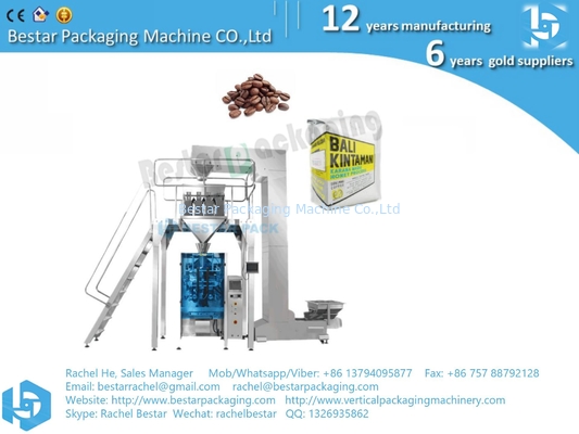 Máquina de embalaje de granos de café de 1 kg con función de pesaje y llenado