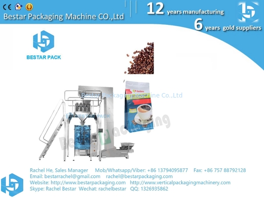 Máquina de embalaje de granos de café de 1 kg con función de pesaje y llenado