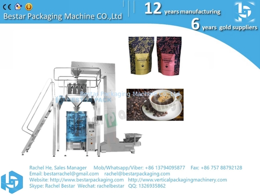 Máquina de embalaje de granos de café asados de Foshan Bestar tipo VFFS