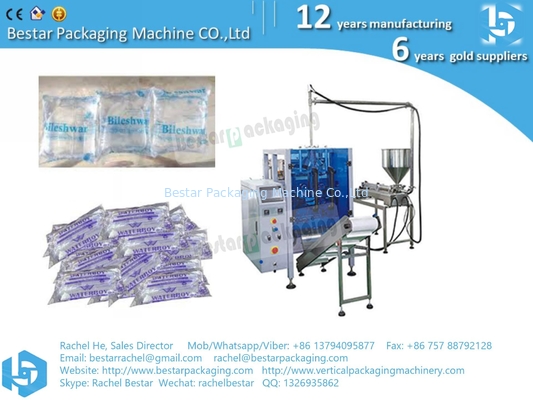Máquina de embalaje automática completa para líquidos, bolsa de agua, neumática con bomba