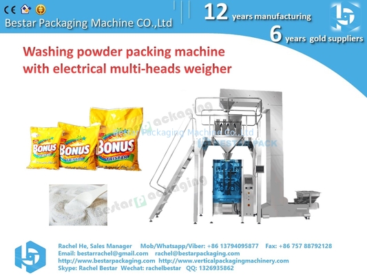 Máquina de embalaje vertical 2 kg bolsa de polvo de lavado con agujero