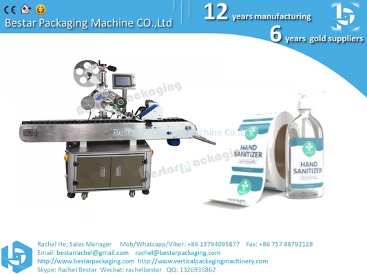 Máquina automática de etiquetado de botellas, etiquetado de etiquetas adhesivas