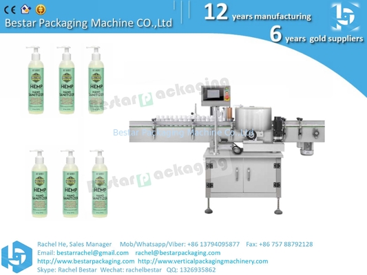 Máquina automática de etiquetado de botellas, etiquetado de etiquetas adhesivas