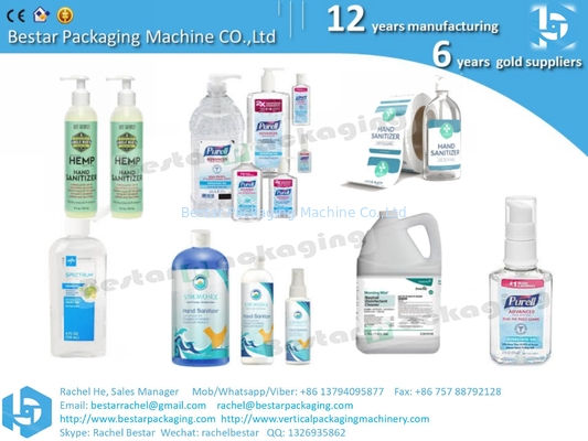 Máquina automática de etiquetado de etiquetas de orientación de botellas de desinfectante
