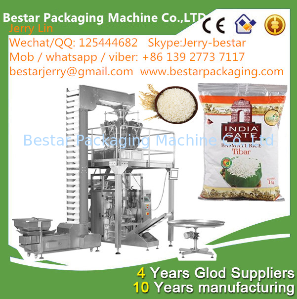 Máquina automática de embalaje de bolsas de arroz BSTV-420AZ 500g,1kg,2kg,2.5KG, 3KG, 5KG