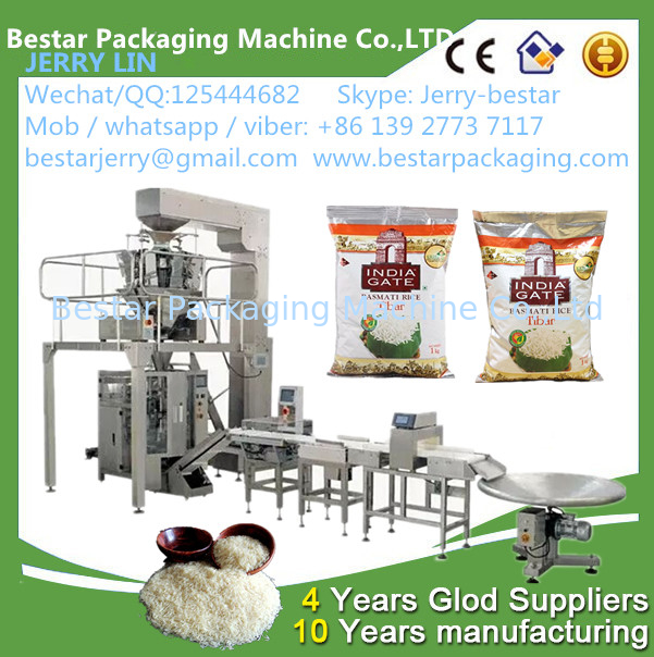 Máquina automática de embalaje de arroz, forma vertical de grano/semillas/máquina de embalaje de arroz BSTV-720AZ 500g,1KG,2KG,2.5KG, 3KG, 5KG