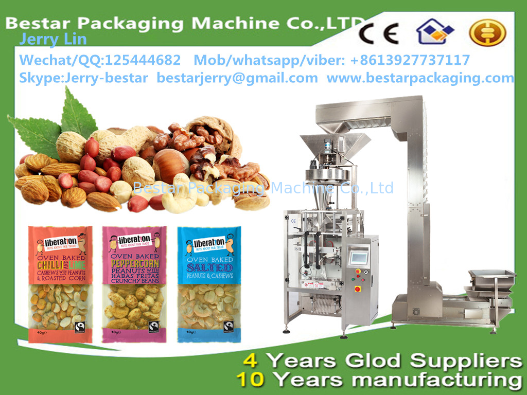 100 gramos 500 gramos 1000 gramos 2 kg 5 kg automático Nueces de anacardosRaisin Peanuts dulces máquina de embalaje vertical Bestar embalaje
