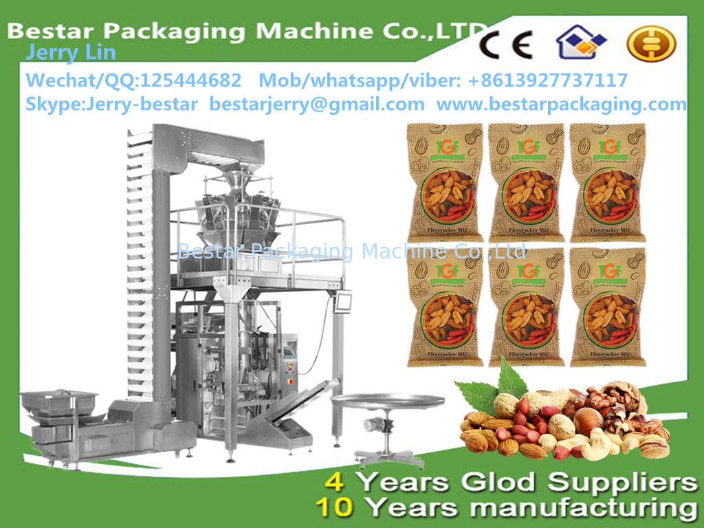 Máquina de embalaje de nueces Bestar embalaje multi-cabezas pesadora automática máquina de embalaje de nueces de anacardo Bestar embalaje