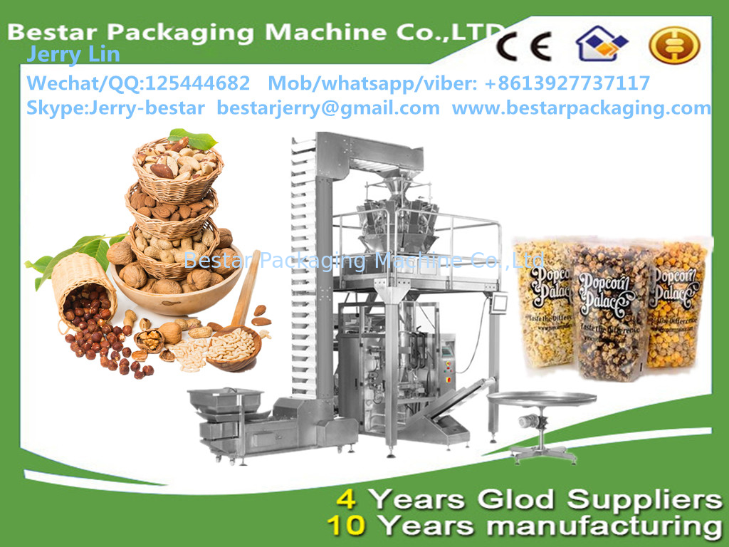 Máquina vertical de embalaje de nueces de anacardos envasado en el embalaje de Bestar BSTV-520CZ 100g, 200g, 300g, 500g, 800g, 1kg, 2kg,2.5KG