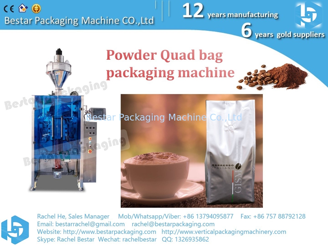 Cómo empacar el polvo de café en una bolsa de estilo europeo [BESTAR] máquina de embalaje automática de polvo de café BSTV-550DZ