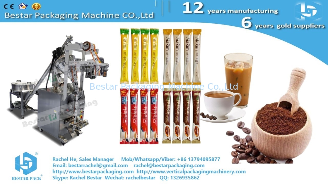 Máquina de embalaje de polvo de café 40g de almohadilla con impresora de fecha de producción BSTV-160F