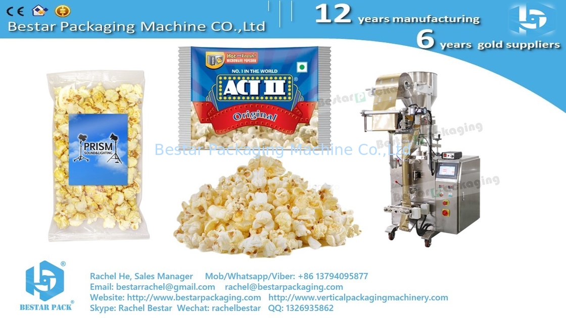 ¡Machina de embalaje de palomitas de maíz de bajo costo!