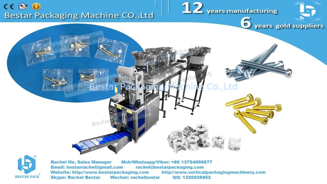 Máquina de embalaje de muebles de hardware con cuencos de cuenta de 4pcs y transportador de cubo personalizado