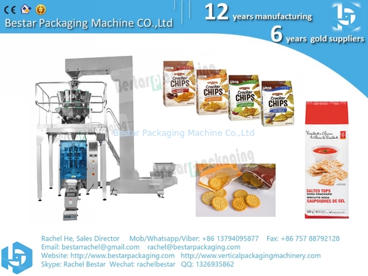 500 g, 1 kg, 2 kg de bolsas de película de color para galletas máquina VFFS