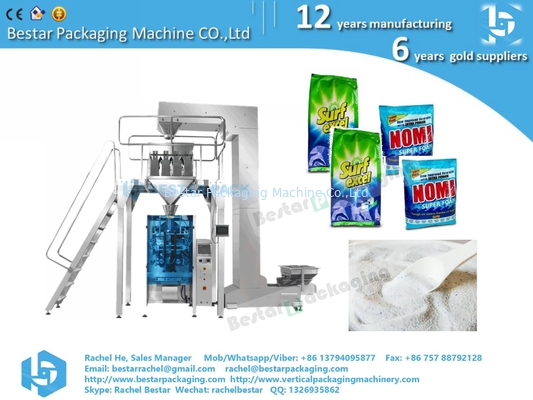 Máquina de embalaje vertical 2 kg bolsa de polvo de lavado con agujero